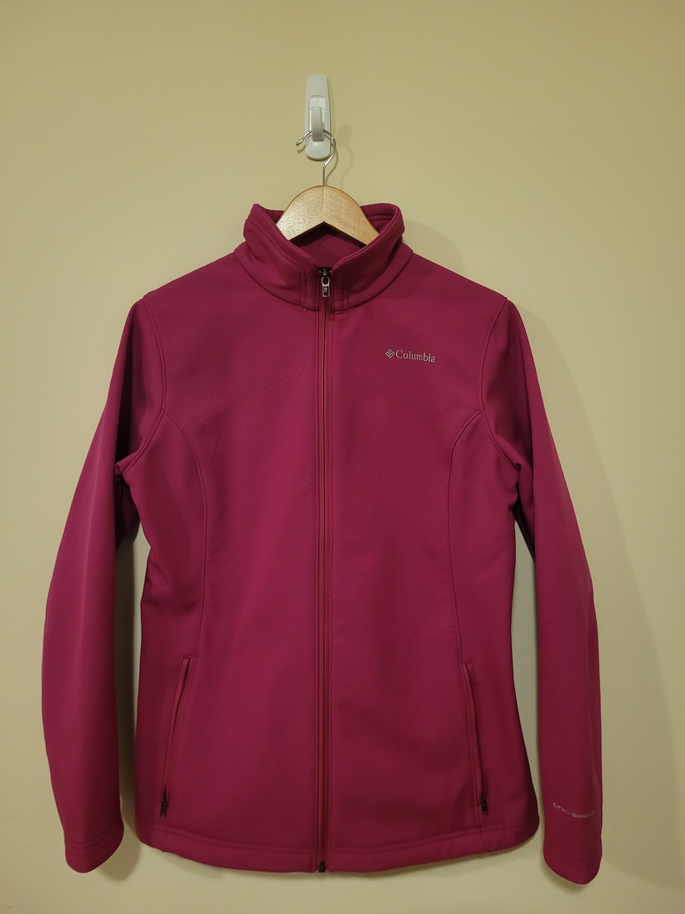 New Columbia Women's Magenta Softshell Jacket Size Large - Full Zip